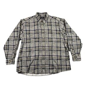 Trader‎ Bay Men's XL Multicolor Plaid Button Down LS Cotton SEE DESCRIPTION
